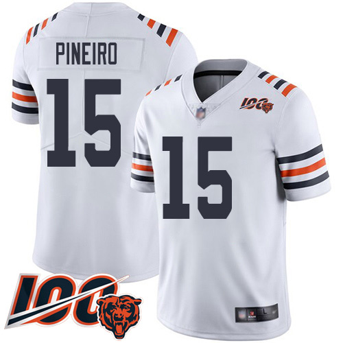 Chicago Bears Limited White Men Eddy Pineiro Jersey NFL Football #15 100th Season